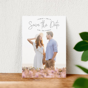 Sketched Announcement Vertical Photo Save the Date