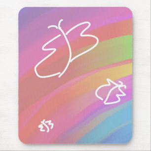 Sketched Butterfys Mouse Pad