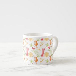Sketched Cocktail Pattern Espresso Cup