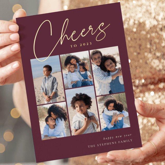 Sketched Cursive 6 Photo Collage New Year (Creator Uploaded)