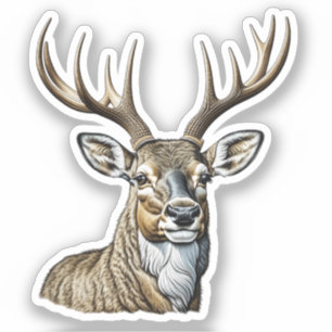 Sketched Deer with Antlers