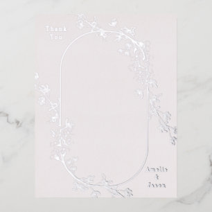 Sketched Floral Luxurious Foil Thank You