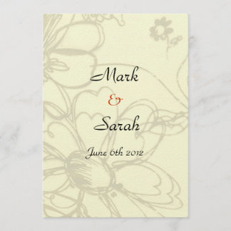 Sketched Flowers Invitation