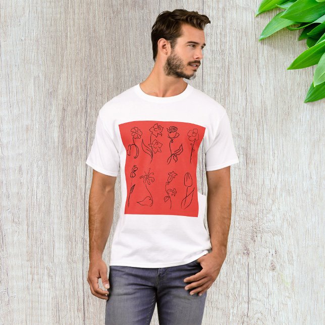 Sketched Flowers T-Shirt (Creator Uploaded)