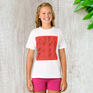 Sketched Flowers T-Shirt
