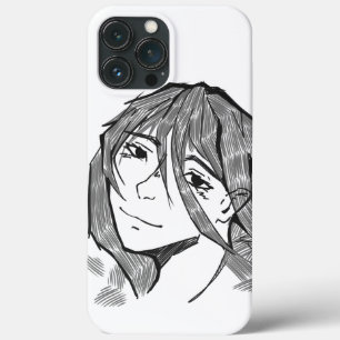 Sketched girl iPhone pro 13 Max cough Case