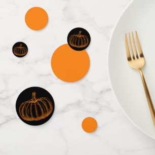 Sketched Halloween Pumpkin Confetti