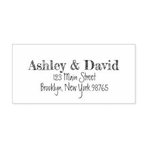 Sketched Handwritten Return Address Self-inking Stamp