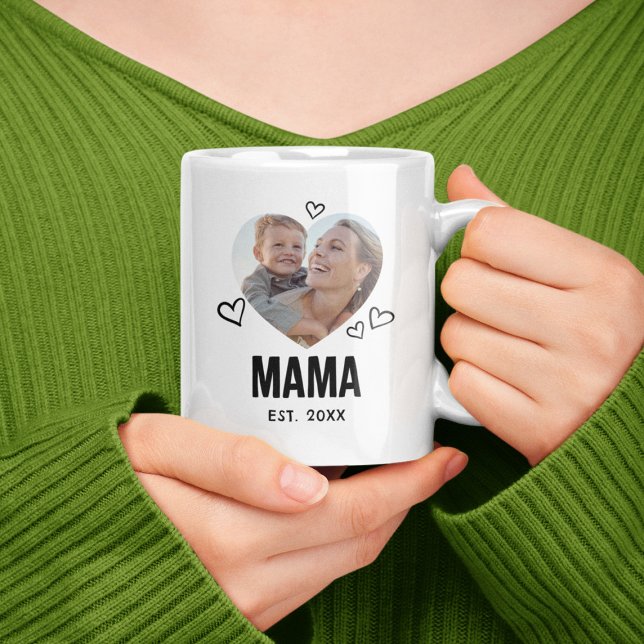 Sketched Mama Heart Photo Coffee Mug (Creator Uploaded)