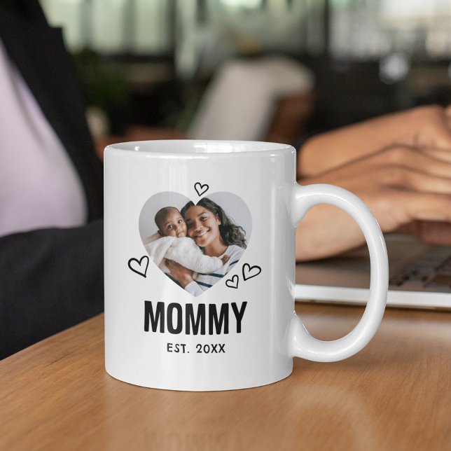 Sketched Mummy Heart Photo Coffee Mug (Creator Uploaded)