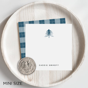 Sketched Pines Mini Personalised Holiday Card