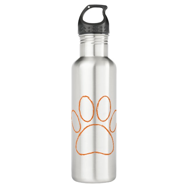 Sketched Puppy Paw Print 710 Ml Water Bottle (Front)