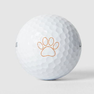 Sketched Puppy Paw Print Golf Balls