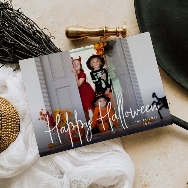 Sketched Script Halloween Photo Card (Creator Uploaded)