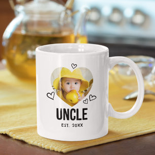 Sketched Uncle Heart Photo Coffee Mug