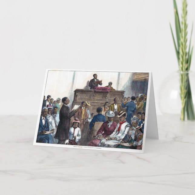 Sketches: A Negro Congregation at Washington Card (Front)