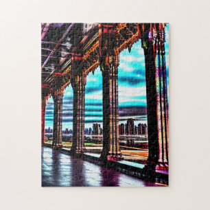 Sketching colored pencil bright otherworldy city jigsaw puzzle