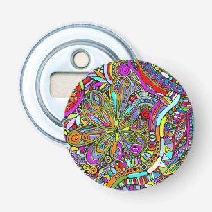 Sketching Fantasy Art - Abstract Flowers 1 Bottle Opener