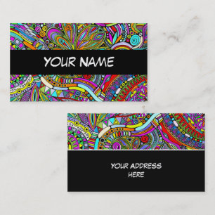 Sketching Fantasy Art - Abstract Flowers 1 Business Card