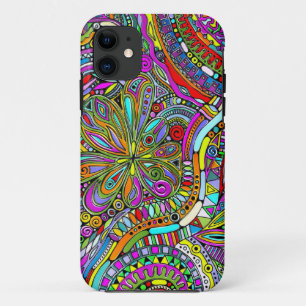 Sketching Fantasy Art - Abstract Flowers 1 Case-Mate iPhone Case