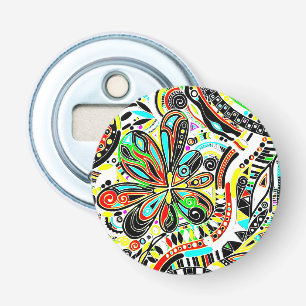 Sketching Fantasy Art - Abstract Flowers 3 Bottle Opener