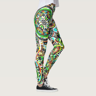 Sketching Fantasy Art - Abstract Flowers 3 Leggings