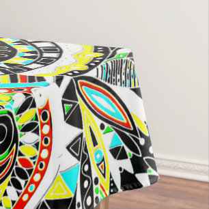 Sketching Fantasy Art - Abstract Flowers 3 Tablecloth