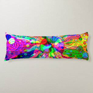 Sketching Fantasy Art - Abstract Neon Shift 1 Body Cushion