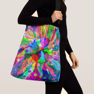 Sketching Fantasy Art - Abstract Neon Shift 1 Crossbody Bag
