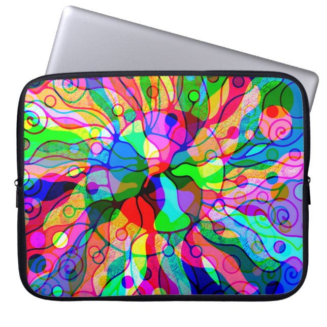 Sketching Fantasy Art - Abstract Neon Shift 1 Laptop Sleeve (Front)