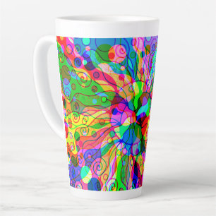Sketching Fantasy Art - Abstract Neon Shift 1 Latte Mug