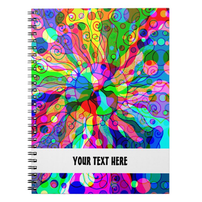 Sketching Fantasy Art - Abstract Neon Shift 1  Notebook (Front)