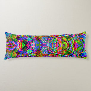 Sketching Fantasy Art - Abstract Neon Shift 3 Body Cushion
