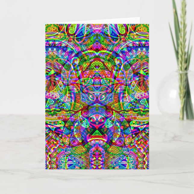 Sketching Fantasy Art - Abstract Neon Shift 3 Card (Front)