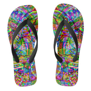 Sketching Fantasy Art - Abstract Neon Shift 3 Jandals