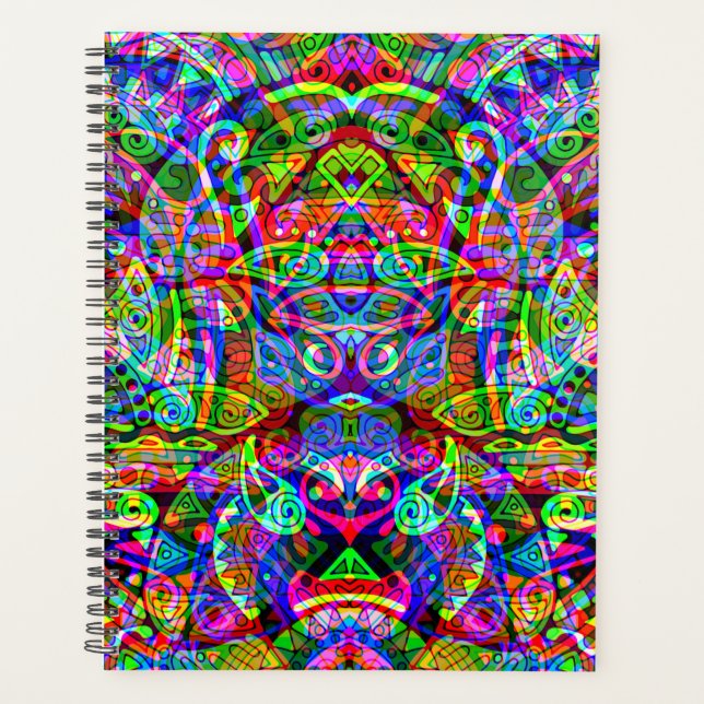 Sketching Fantasy Art - Abstract Neon Shift 3 Planner (Front)