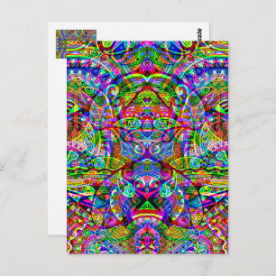 Sketching Fantasy Art - Abstract Neon Shift 3 Postcard