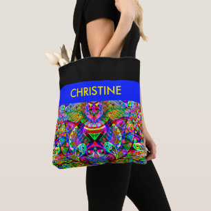 Sketching Fantasy Art - Abstract Neon Shift 3 Tote Bag