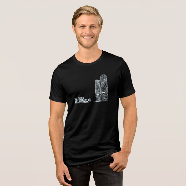 Sketchwalk Chicago 2024 Tri-Blend Shirt (Front Full)