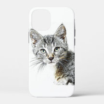 sketchy cat iPhone 12 mini case