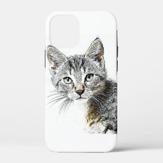 sketchy cat iPhone 12 mini case