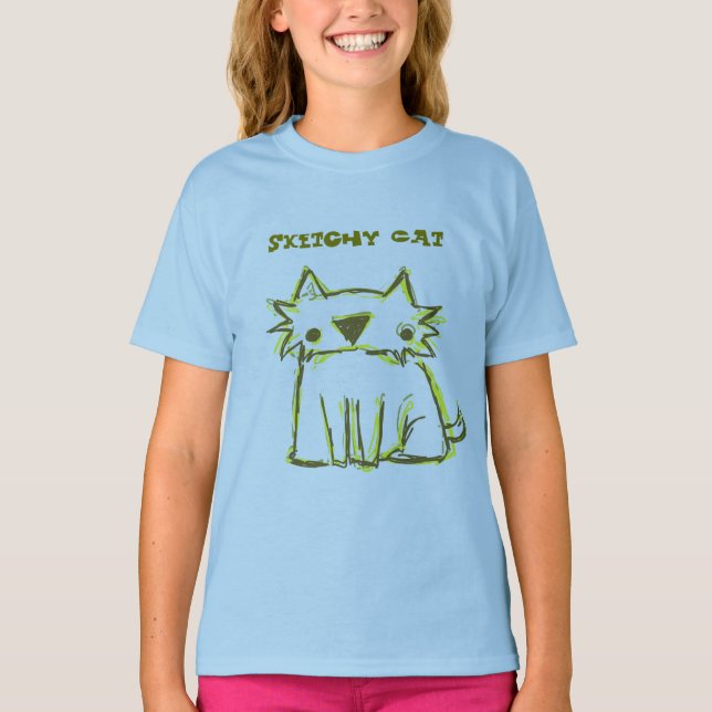 Sketchy Cat T-Shirt (Front)