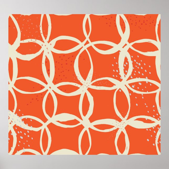 Sketchy Circles Trendy Seamless Design Poster (Front)