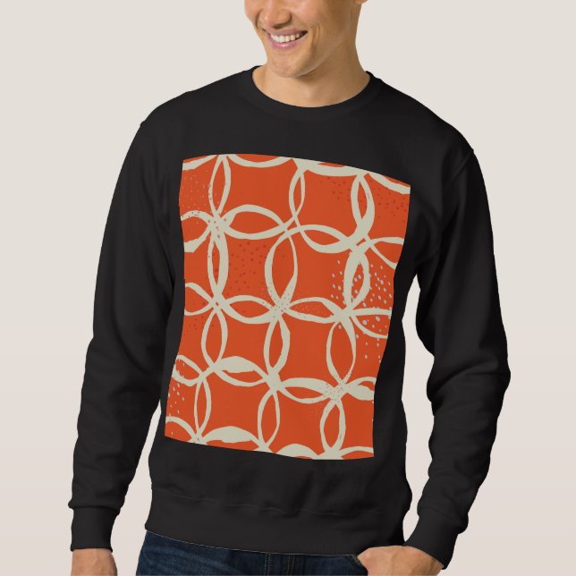 Sketchy Circles Trendy Seamless Design Sweatshirt (Front)