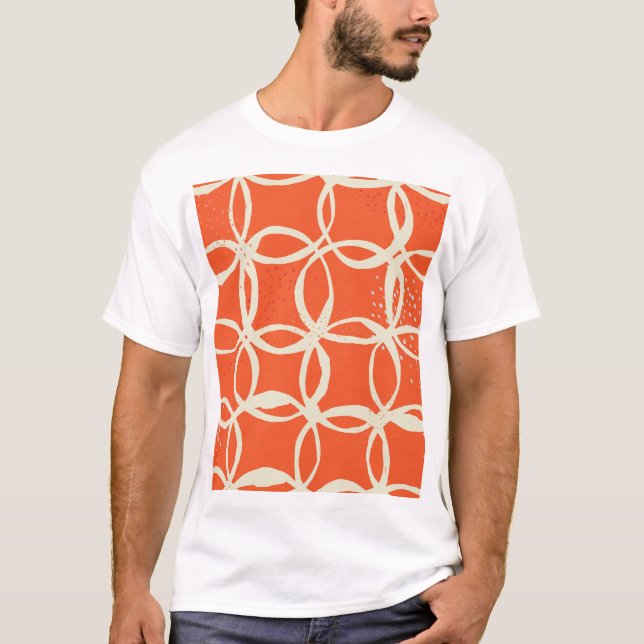 Sketchy Circles Trendy Seamless Design T-Shirt (Front)