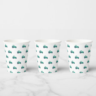 Sketchy Tractor Farm Windmill Birthday Party Paper Cups
