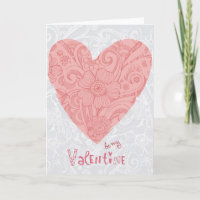 Sketchy Valentine's Doodle Heart and Swirls