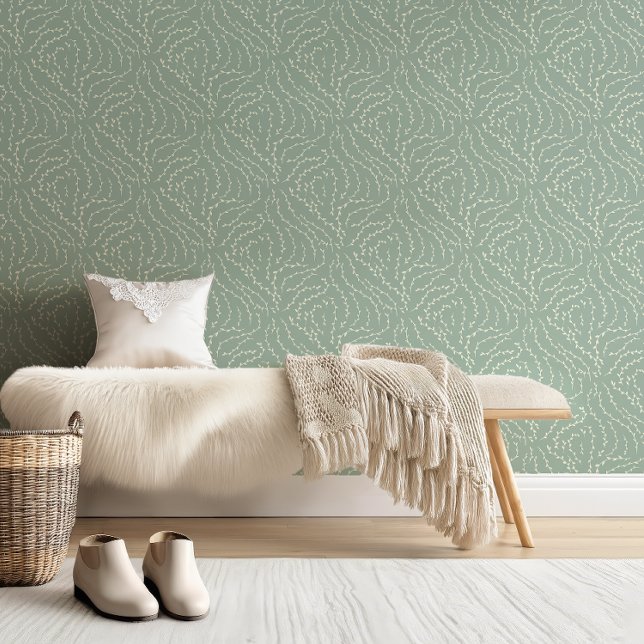 Sketchy Wavy Vines / quietude green Wallpaper (Creator Uploaded)