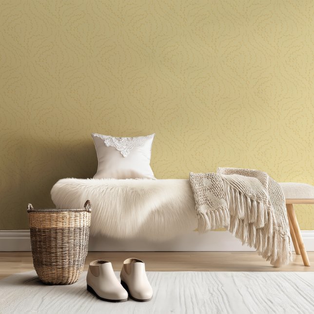 Sketchy Wavy Vines / sequin convivial yellow  Wallpaper (Creator Uploaded)