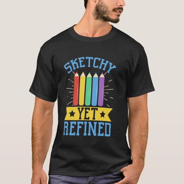 Sketchy Yet Refined Drawing T-Shirt (Front)